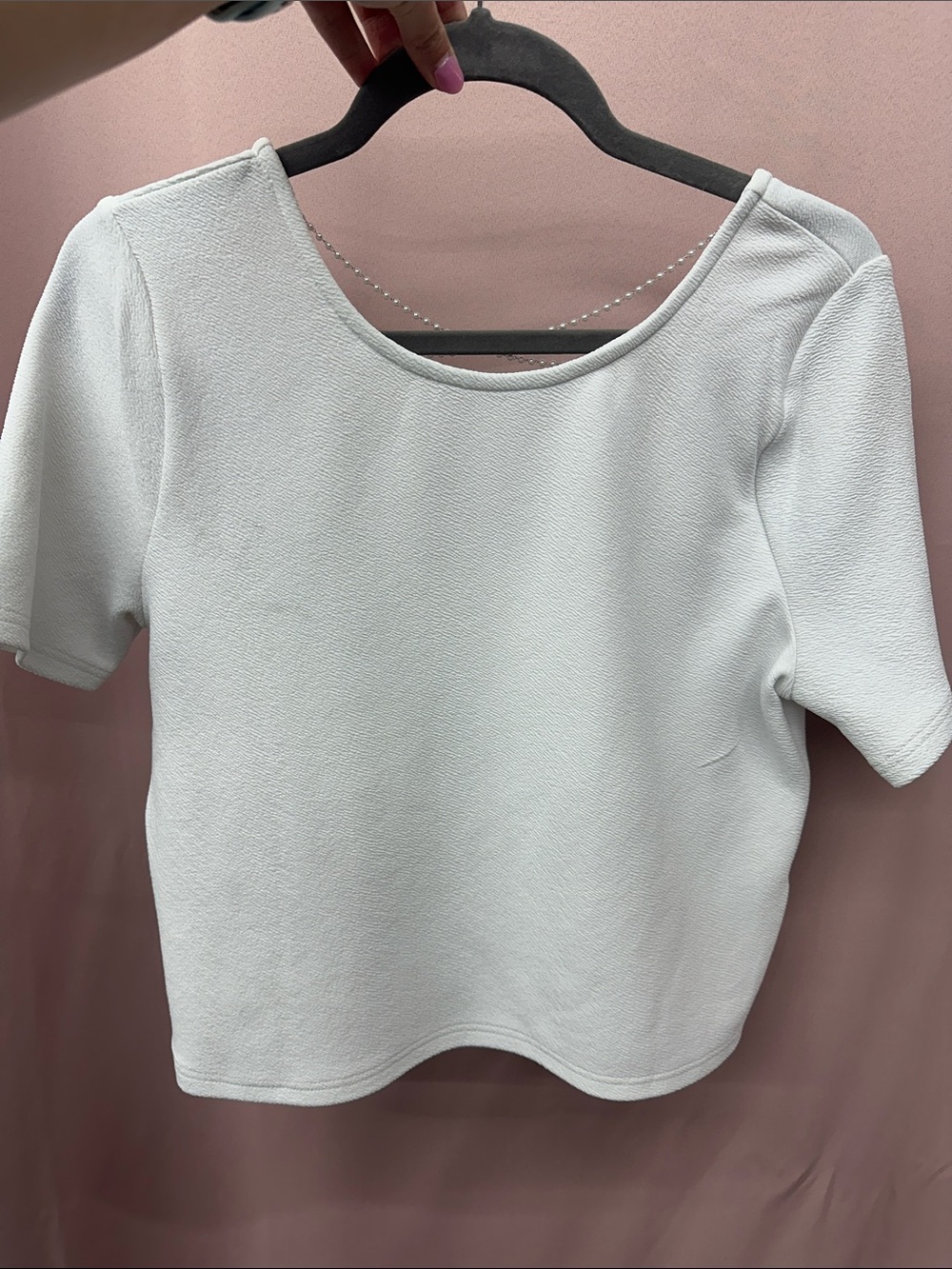 Classic White Short Sleeve Scoop Neck Top